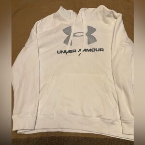 Under Armour White and Gray ColdGear Hoodie
